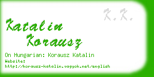 katalin korausz business card